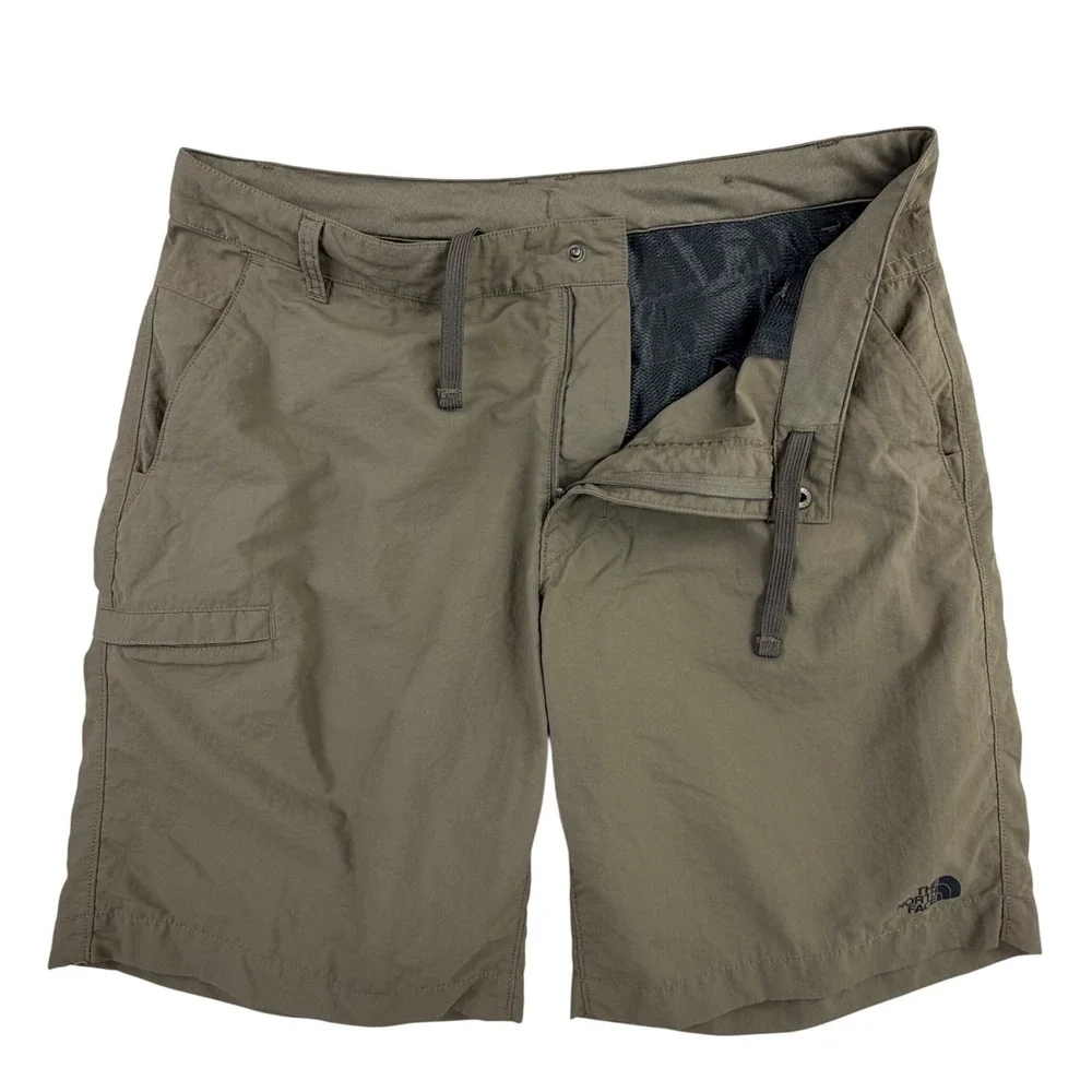 The North Face Cargo Shorts Men 38 Brown Nylon Hiking Outdoor Trail Pockets 9.5